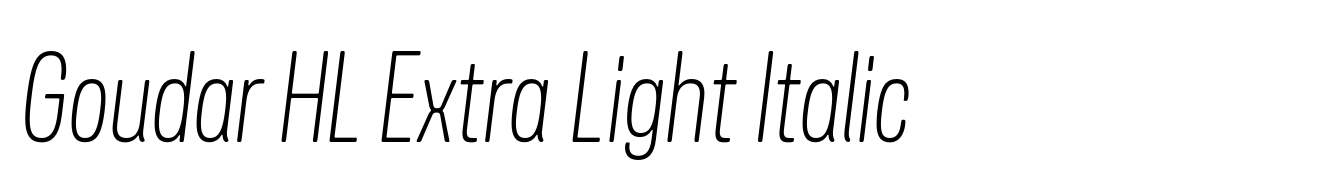 Goudar HL Extra Light Italic