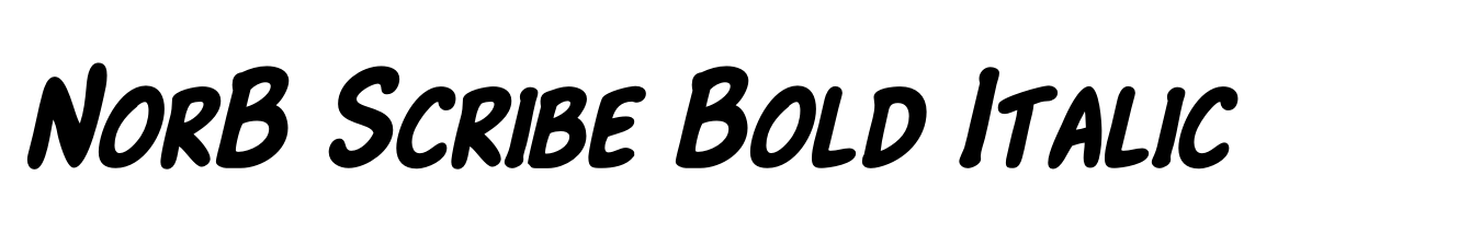 NorB Scribe Bold Italic
