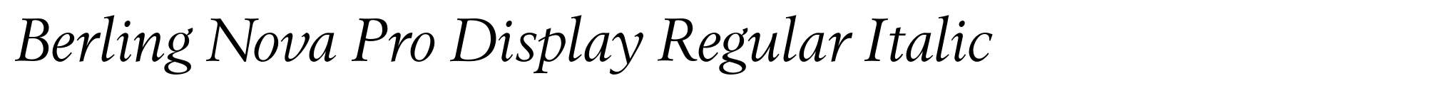 Berling Nova Pro Display Regular Italic image