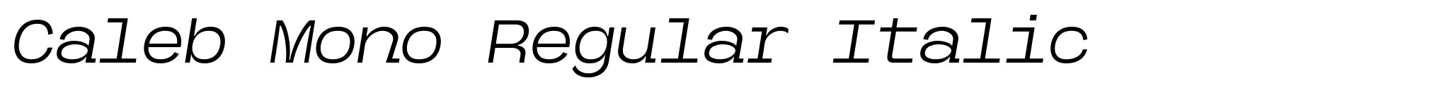Caleb Mono Regular Italic image