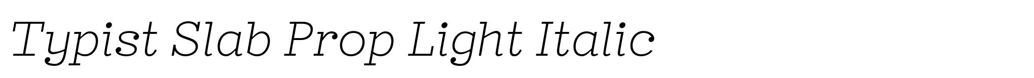Typist Slab Prop Light Italic image