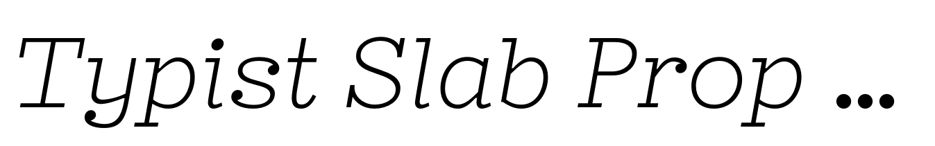 Typist Slab Prop Light Italic