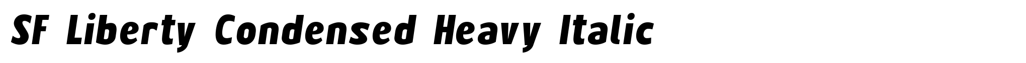 SF Liberty Condensed Heavy Italic image