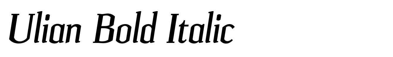 Ulian Bold Italic
