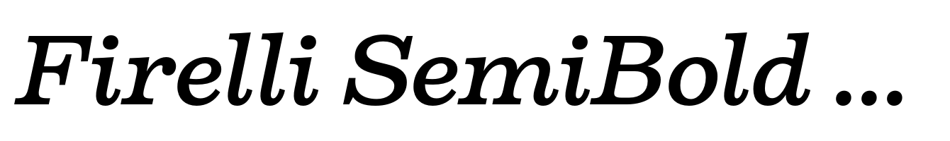 Firelli SemiBold Italic