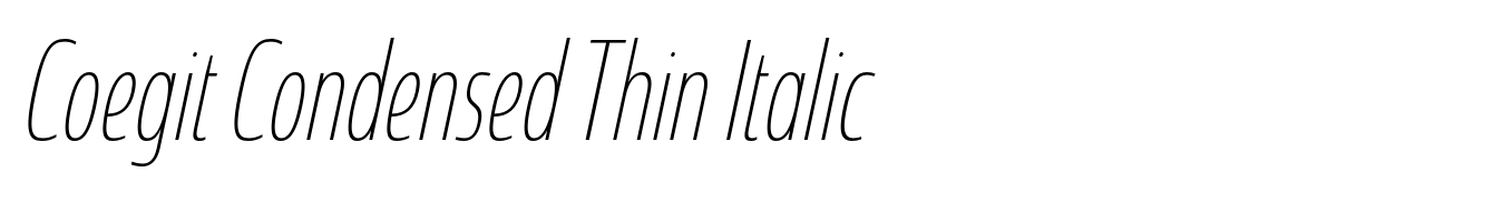 Coegit Condensed Thin Italic