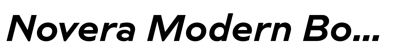 Novera Modern Bold Italic