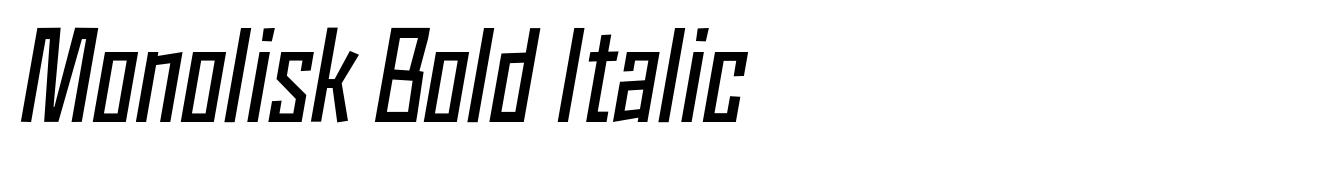 Monolisk Bold Italic