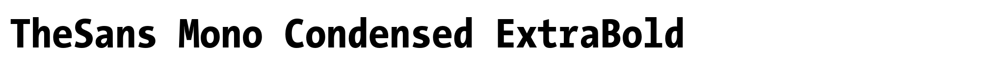 TheSans Mono Condensed ExtraBold image