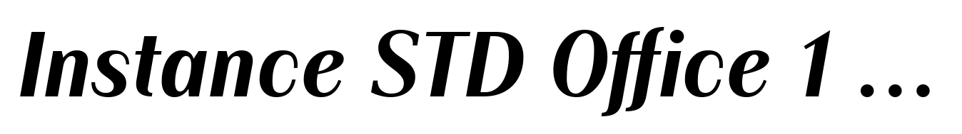 Instance STD Office 1 Bold Italic