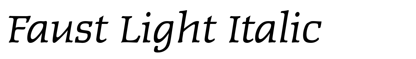Faust Light Italic