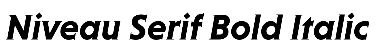 Niveau Serif Bold Italic