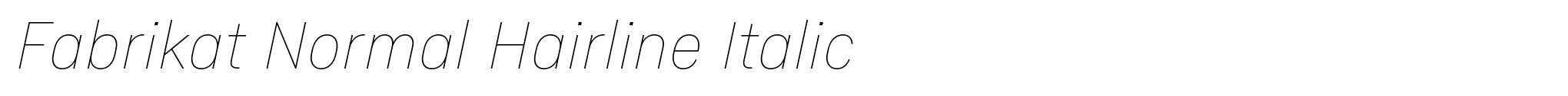 Fabrikat Normal Hairline Italic image