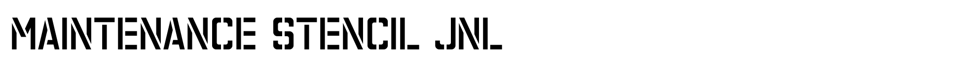 Maintenance Stencil JNL