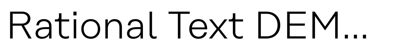 Rational Text DEMO Light