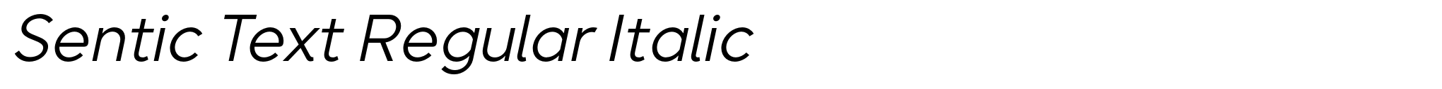 Sentic Text Regular Italic image