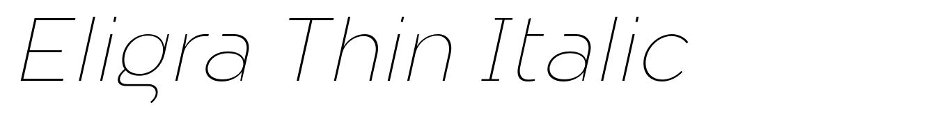 Eligra Thin Italic