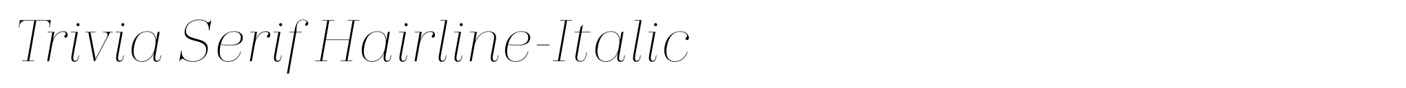 Trivia Serif Hairline-Italic image