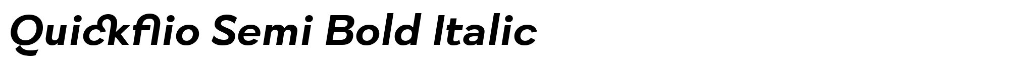 Quickflio Semi Bold Italic image