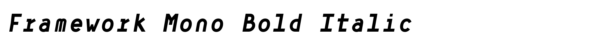 Framework Mono Bold Italic image