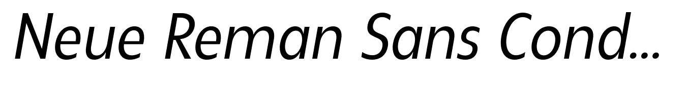 Neue Reman Sans Condensed Italic