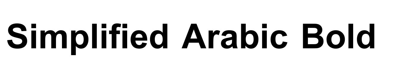 Simplified Arabic Bold