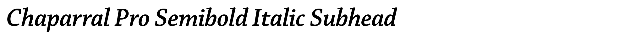 Chaparral Pro Semibold Italic Subhead image