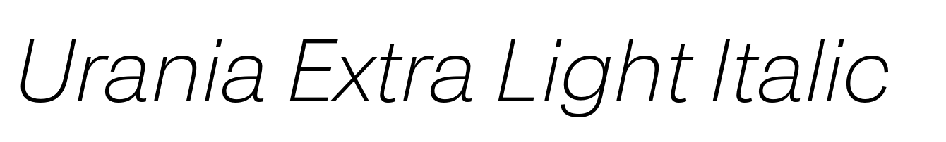 Urania Extra Light Italic
