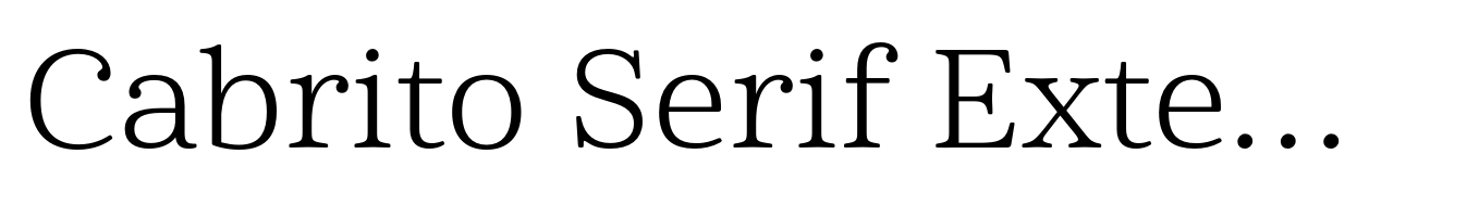 Cabrito Serif Extended Book