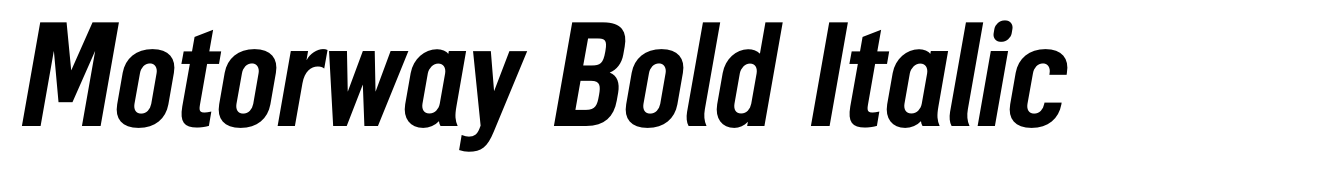 Motorway Bold Italic