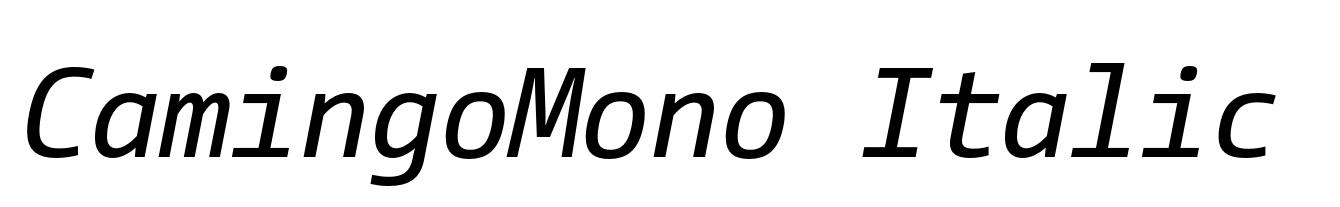 CamingoMono Italic