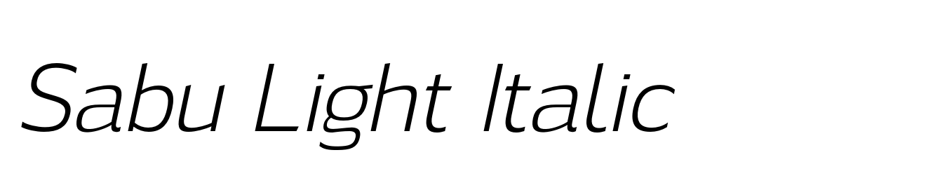 Sabu Light Italic