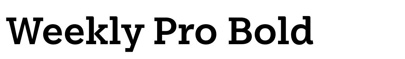 Weekly Pro Bold
