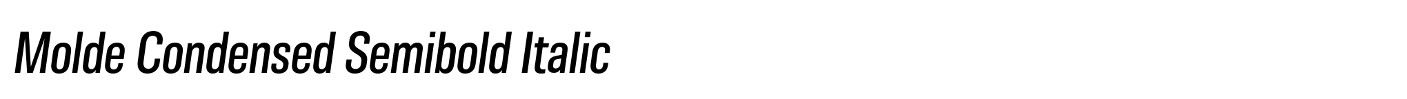 Molde Condensed Semibold Italic image