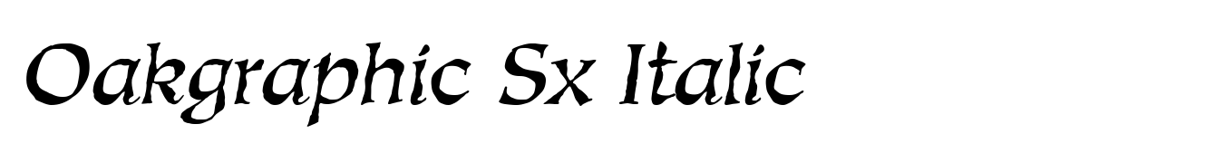 Oakgraphic Sx Italic