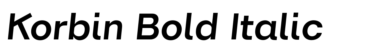 Korbin Bold Italic