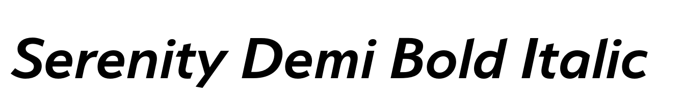 Serenity Demi Bold Italic
