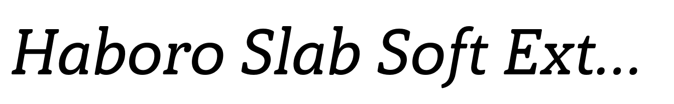 Haboro Slab Soft Extended Demi Italic
