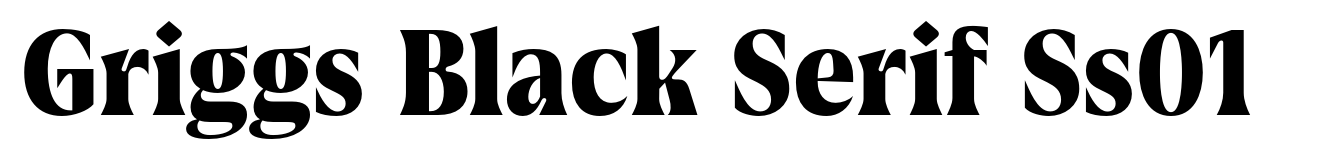 Griggs Black Serif Ss01