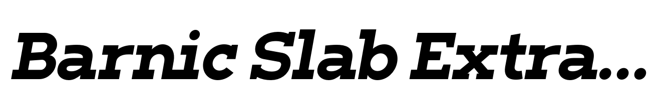 Barnic Slab Extrabold Italic