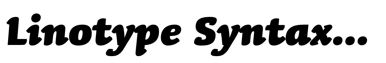 Linotype Syntax Letter Pro Black Italic