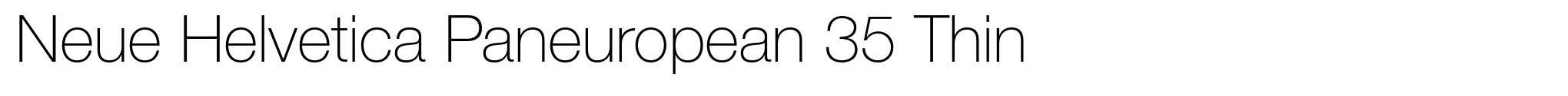 Neue Helvetica Paneuropean 35 Thin image
