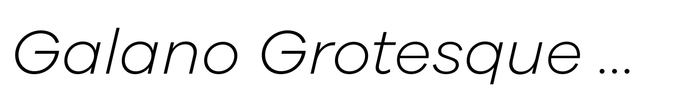 Galano Grotesque Light Italic