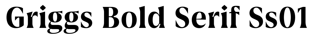 Griggs Bold Serif Ss01