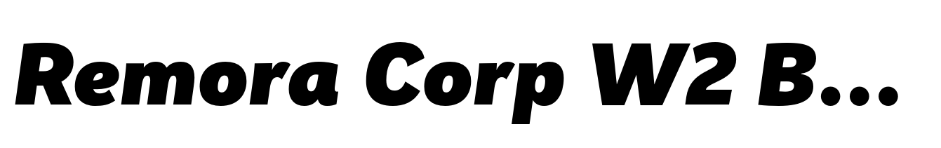 Remora Corp W2 Black Italic