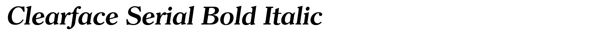 Clearface Serial Bold Italic image