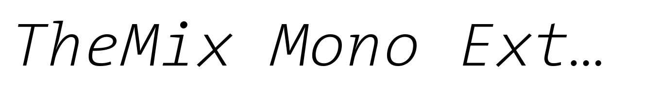 TheMix Mono ExtraLight Italic