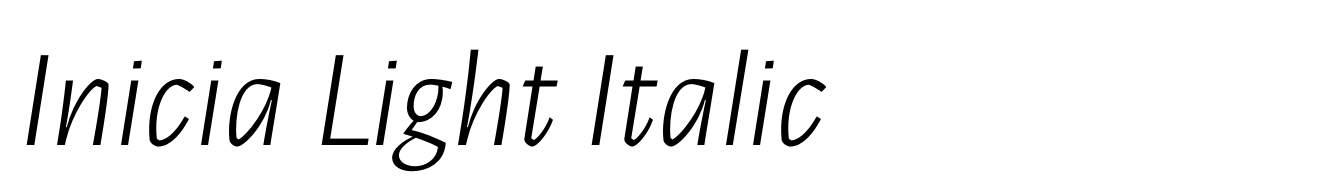 Inicia Light Italic