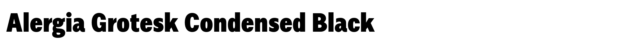 Alergia Grotesk Condensed Black image