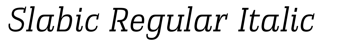 Slabic Regular Italic